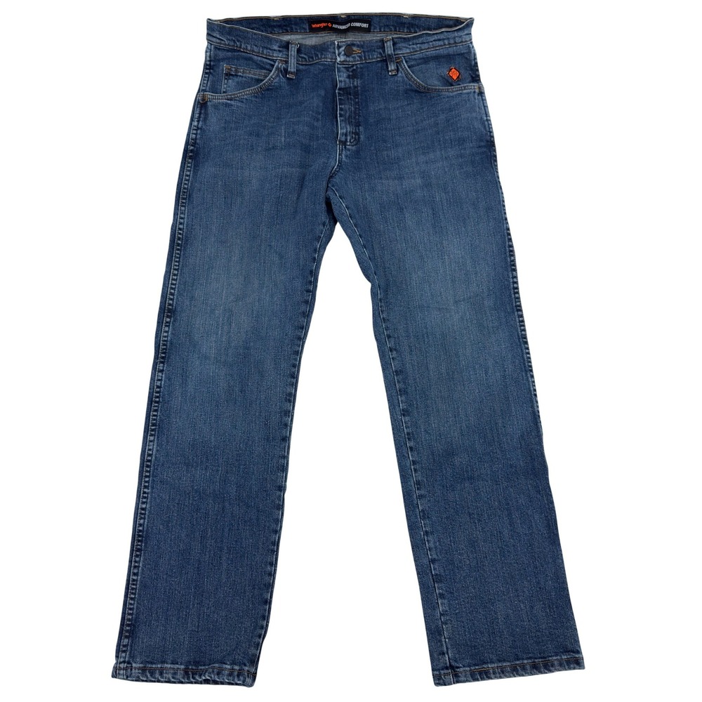 Wrangler FR Jeans Men 35x32 Blue Advanced Comfort Flame Resistant CAT2 10FRAC47D